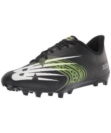 New Balance Men's Rush V3 Low Lacrosse Shoe, Black/White, 12.5