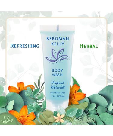 BERGMAN KELLY Travel Size Body Wash (1 fl oz 100 PK Tropical Waterfall) Delight Your Guests with an Invigorating and Refreshing Hotel Body Wash Mini and Small Size Guest Hotel Toiletries in Bulk Tropical Waterfal 1 Fl O  - Buy Online on GoSupps.com