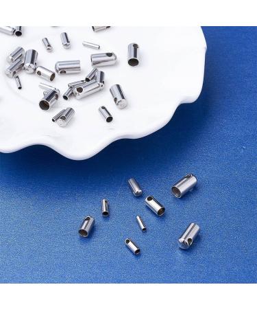 Pandahall 110 Pcs Stainless Steel Tube Leather Cord Ends - Jewelry Making End Caps - Buy Online on GoSupps.com