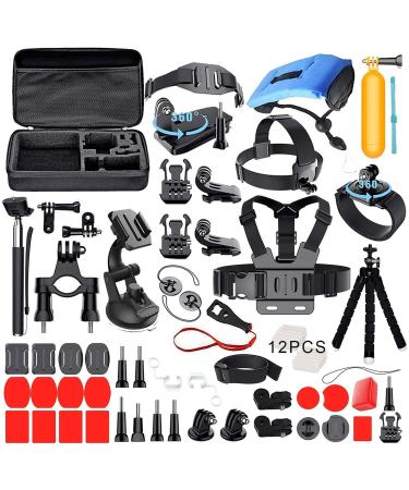 Kuptone 65 in 1 Action Camera Accessories Kit for GoPro Hero 11 Hero 10 Hero 9 Hero 8 Hero 7 Hero 6 Hero 5 Hero 4 Insta360 AKASO DJI Action Camera