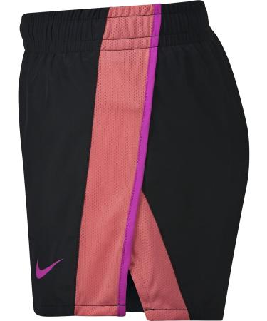 NIKE Girls' Dry 10K Running Shorts - Black/Sea Coral/Hyper Magenta - Medium - Buy Online on GoSupps.com