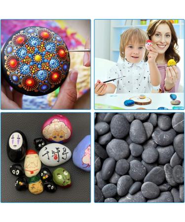 Lulonpon 16-Piece Painting Rocks Set - 2-3 Inch Kindness Rocks for Kids - Smooth Surface Arts and Crafting Supplies - 4.0 lbs Blue-Gray River Rocks Bulk - Buy Online on GoSupps.com