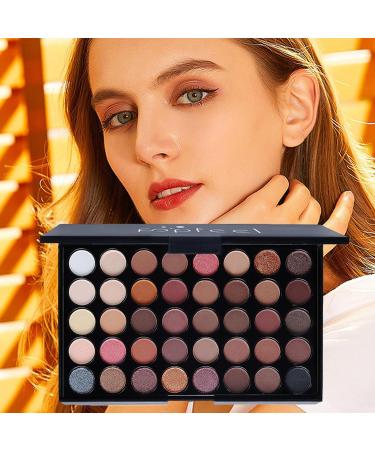 eyeshadow - 40 Colors Pearlescent Matte Eyeshadow Palette - Waterproof Natural Colors granfards palids maquillage eyeshadows Teksome - Buy Online on GoSupps.com