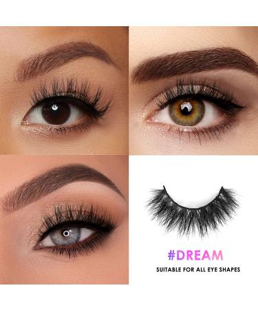 Barbiely 3 Pairs 20MM Mink Lashes - Dramatic Cat-Eyes Look | 100% Real Siberian Mink Fur | Reusable & Handmade | Cruelty-Free | Non-Irritating Fake Eyelashes - Buy Online on GoSupps.com