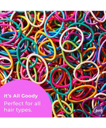 Goody Kids Ouchless Elastic Hair Tie - 100 Count Assorted Colors - Pain-Free Hair Accessories for All Ages - Long Lasting Braids & Ponytails - Buy Online on GoSupps.com