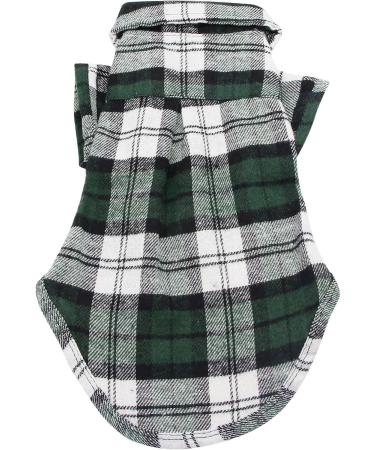 YAODHAOD Dog Plaid Shirt Pet Fashion Plaid Shirt Pet Dog Clothes Cat Plaid Clothes Shirt Soft and Comfortable (green S) - Buy Online on GoSupps.com