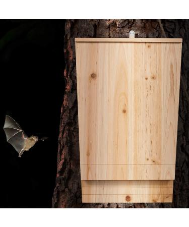 XL Bat Box Nesting Habitat | Solid Wood Garden Animal Shelter 55x35x7.5cm | Natural Untreated Wood - 10028879 - Buy Online on GoSupps.com