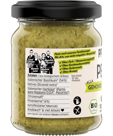  PPURA PPURA Bio Pesto alla Genovese Pasta Sauce with Pine Nuts Basil Parmigiano Reg. Peccorino & Nat. Extra Olive Oil | Green Pesto Made in Italy | 100% Natural without Additives | Glass - Buy Online on GoSupps.com