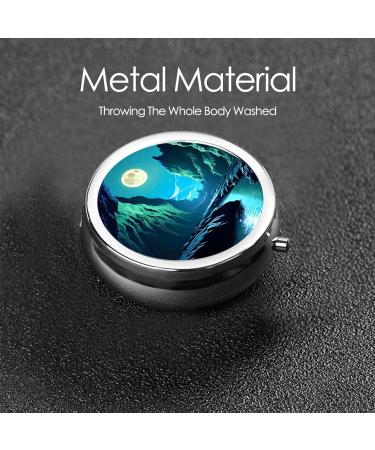 Water Moon Caveround Pill Box | 3 Compartment Travel Pill Organizer | Portable Pill Holder for International Shipping - Buy Online on GoSupps.com