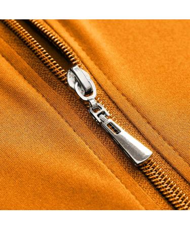 oelaio Womens Two Piece Sets Tracksuit Zip Up Hoodie Drawstring Sweatshirt Fall Two Piece Outfits Jogger Sets with Pockets Yellow#22 Medium - Buy Online on GoSupps.com