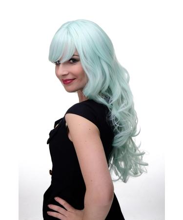 Buy WIG Me Up 285 T5507 - Women's Light Green Wig with Strong Curls & Smooth Pony | 65 cm Cosplay Hair - Buy Online on GoSupps.com