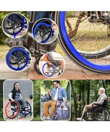 Wheelchair Push Rim Covers 22/24In Rear Wheel Sports Wheelchair Cover Wheelchair Handrim Covers Non-Slip Wear-Resistant Wheelchair Push Rim Covers Purple (Color : Black Size : 22in) 22in Black - Buy Online on GoSupps.com