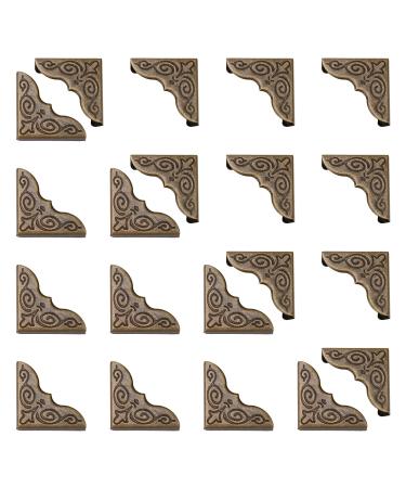 20pcs Bronze Metal Book Corner Guards Scrapbook Photo Album Diary Cover Corner Decorative