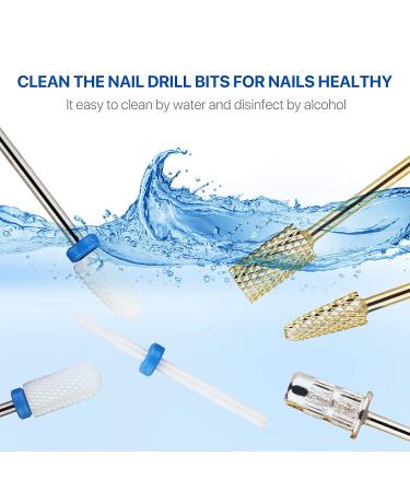 Professional Diamond Ceramic Nail Drill Bits for Acrylic Nails - 6Pcs Set - Buy Online on GoSupps.com