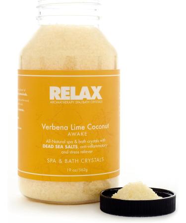 Verbena Lime Coconut Bath Salts (22oz) - Infused with Vitamins and Minerals for Luxurious Soaking Experience - Buy Online on GoSupps.com
