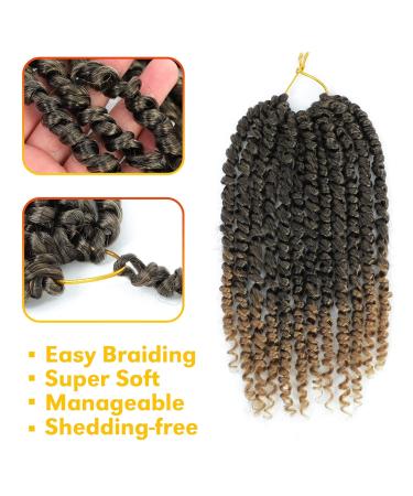 Passion Twist Hair 10 Inch 9 Packs Crochet Extensions for Black Women - T1b/27 - Buy Online on GoSupps.com