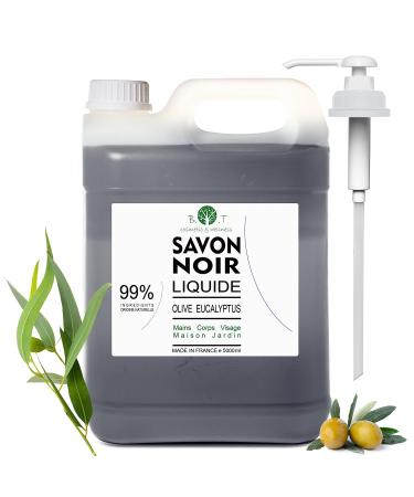 BOT cosmetic wellness BOT cosmetic & wellness Natural liquid black soap 100 olive oil eucalyptus oil 5000 ml for cleaning and care suitable for all skin types