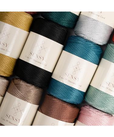 Sensy Premium 5mm 104 Yards Polyester Rope | 100% Polypropylene Cord | Macrame & Crochet Thread | Latte Color | Ideal Gift for Knitters - Buy Online on GoSupps.com