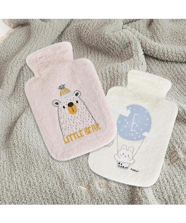 Heat Bottle with Soft Cover - 500ml PVC Hot Water Bag for Pain Relief | Leakage-Proof & Fluffy for Adults & Children (Brown) - Buy Online on GoSupps.com