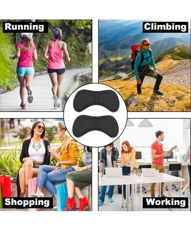 4 Pairs Self-Adhesive Heel Pads - Cushioning for Comfort Pain Relief & Improved Fit - Black Heel Protectors - Buy Online on GoSupps.com