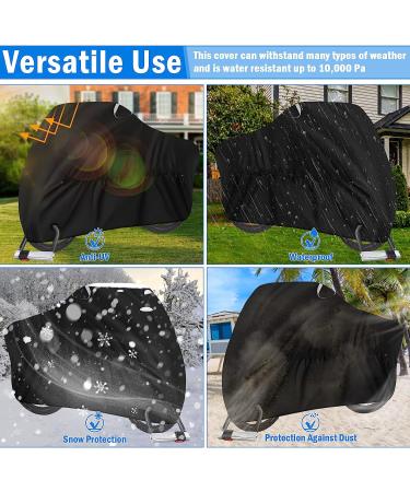 Outdoor Waterproof Bike Cover for 1-3 Bikes | Heavy Duty Ripstop Storage with Reflective Strips - Anti Dust, Rain, Snow, UV | Mountain & Road Bikes | Black - Buy Online on GoSupps.com