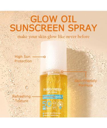 KYDA Oil Sunscreen Spray - SPF 50 Lightweight Hydration Mist | Broad Spectrum UVA/UVB Protection | International Shipping Available - Buy Online on GoSupps.com