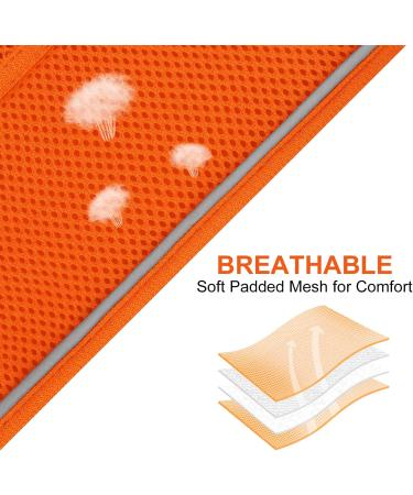 Joyal Reflective Soft Padded Dog Harness - Air-Mesh Breathable for XL Medium Dogs (55-61cm) - Orange - Buy Online on GoSupps.com