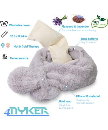 Washable Heating Pad Microwavable Flaxseed Lavender with Ultra Soft Removable Cover - Neck and Back Pain Relief - Aromatherapy Heat Packs - Hot/Cold Therapy - Portable Comfort Item - Buy Online on GoSupps.com
