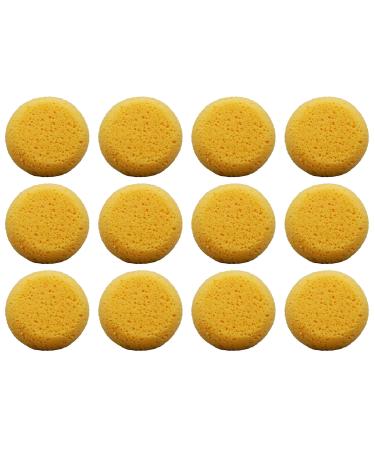 12Pcs Tack Sponges Bulk Round Sponge - Craft Sponge Saddle Soap for Leather Cleaning Sponge Horse Bridle - Kitchen Sponge Shoes Leather Care, Round Makeup Sponge for Painting Water Color Sponges Craft