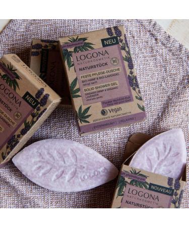  LOGONA Naturkosmetik LOGONA Natural Cosmetics NATURST CK Solid Care Shower with Organic Hemp Oil and Organic Lavender - Buy Online on GoSupps.com