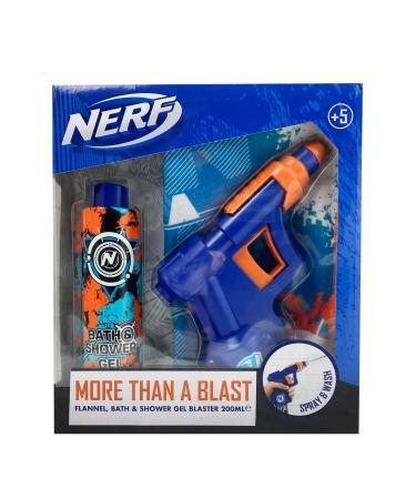 NERF GUN MORE THAN A BLAST SET (200ML BATH S/GEL & FLANNEL)