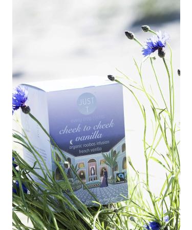 Just T Cheek to Cheek Vanilla Organic Rooibos Tea Bags (20 pcs) | French Vanilla Infused | Biodegradable Pyramid Bags | High-Grown Leaf Tea - Buy Online on GoSupps.com