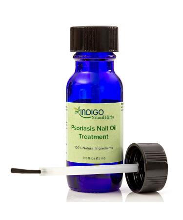 Indigo Natural Herbs Psoriasis Nail Oil Care - Repair and Strengthen Nails - Relief for Chapping, Cracking, and Fungus - 15ml/0.5 Fl Oz - Buy Online on GoSupps.com