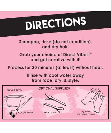 Direct Vibes Semi-Permanent Hair Color - Blush | Vibrant Long-Lasting Ammonia-Free Vegan Sulfate & Paraben-Free 8 fl oz - Buy Online on GoSupps.com