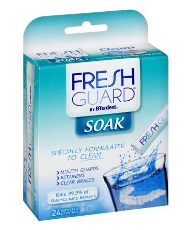 Fresh Guard Soak for Retainers, Mouthguards & Braces - 24 Count (Pack of 12) - Buy Online on GoSupps.com