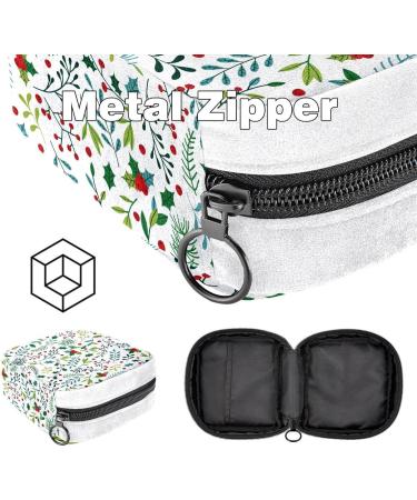 GIAPB Sanitary Napkin Storage Bag | Period Tampon Makeup Pad Pouch | Christmas Flowers & Leaf Color2586 - Buy Online on GoSupps.com