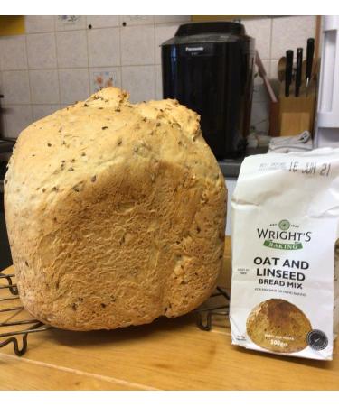 Wright's | Oat & Linseed Bread Mix 6X500g (3Kg) | For Machine or Hand Baking | Baking Success Guaranteed | Suitable for Vegetarians Oat & Linseed 6X500G - Buy Online on GoSupps.com