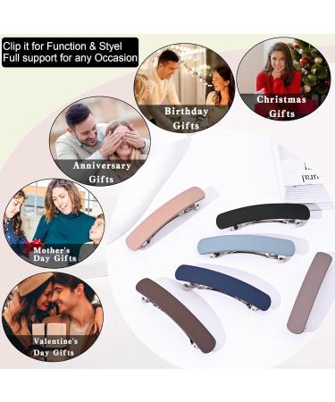 FSMILING Medium Hair Barrettes - 4pcs Matte Automatic Hair Clips for Thick & Fine Hair - Buy Online on GoSupps.com