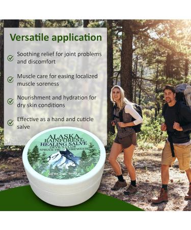 Alaska Rainforest Salve - Herbal Skin & Joint Relief | Natural Super Salve with Alaskan Devil s Club Oil - Soothing Body & Hand Moisturizer - Buy Online on GoSupps.com