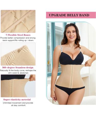 LODAY 2 in 1 Postpartum Recovery Belt Body Wraps - Tighten Loose Skin - Beige Hook Small - Buy Online on GoSupps.com