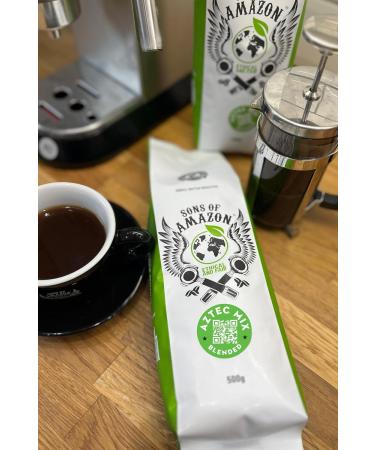 Sons of Amazon 500g Mission Mix Premium Coffee - Ethically Sourced Whole Beans - Buy Online on GoSupps.com