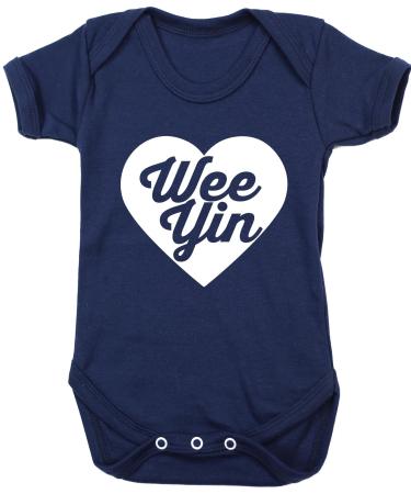 Hippowarehouse Wee Yin Little one Scottish Baby Vest Bodysuit (Short Sleeve) Boys Girls White