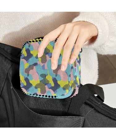 Colorful Camouflage Sanitary Napkin Storage Bag | Menstrual Cup Pouch & Nursing Pad Holder - Buy Online on GoSupps.com