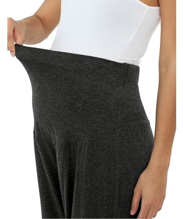 Amorbella Maternity Sweatpants XXL Charcoal - Over The Belly Yoga/Pajama/Lounge Pants for Pregnancy - Buy Online on GoSupps.com