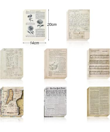 240PCS Vintage Handmade Scrapbook Paper Set for DIY Craft Decoration | BILLIOTEAM Junk Journal Pages - Mathematics, Magazine, Newspaper, Sheet Music - 5.51 x 7.87 inches - Buy Online on GoSupps.com