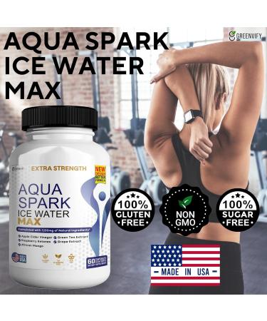 Aqua Spark Ice Water Max Extra Strength Weight Management Supplement 60 Capsules with Raspberry Ketones and Green Tea Extract (3) - Buy Online on GoSupps.com