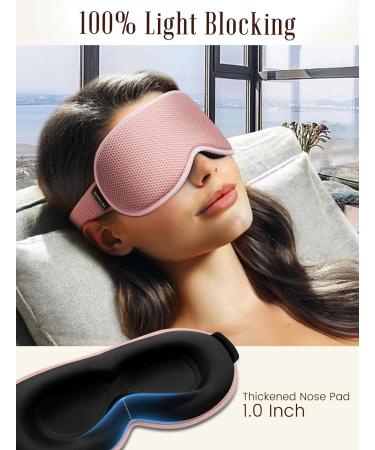 Buy 3D Light Blocking Sleep Eye Mask - Ultra Soft & Comfortable Adjustable Strap Eyelash Friendly Night Blindfold for Travel & Naps - Pink for Men & Women - Buy Online on GoSupps.com