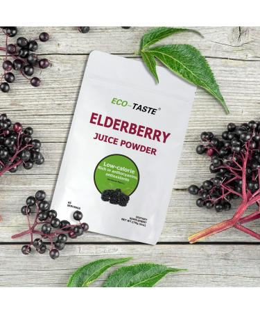 ECO-TASTE Elderberry Juice Powder, Supports Healthy Immune System, Non GMO and Vegan Friendly, 170g 6 Ounce (Pack of 1) - Buy Online on GoSupps.com