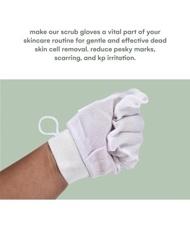 Tranquil Beauty Exfoliating Gloves - 2pcs Charcoal Infused Body Scrub Gloves for Bath & Shower - Deep Exfoliator for Dry Skin - Hammam Style - Buy Online on GoSupps.com