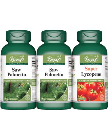 VORST Saw Palmetto x 2 Bottles and Super Lycopene x 1 Bottle